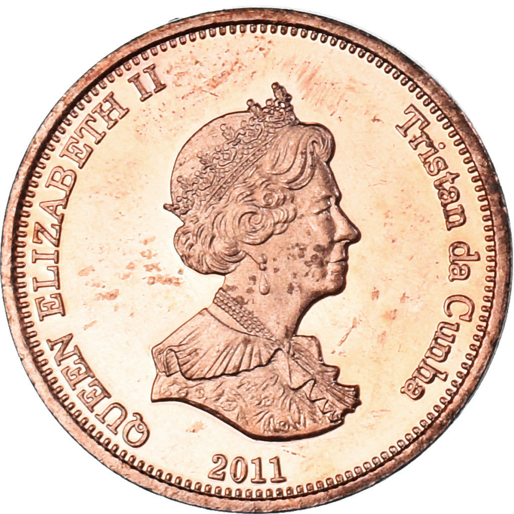 Coin, NIGHTINGALE ISLAND, 1/2 Penny, 2011, Île de Nightingale, MS(63), Cuivre