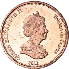 Coin, NIGHTINGALE ISLAND, 1/2 Penny, 2011, Île de Nightingale, MS(63), Cuivre