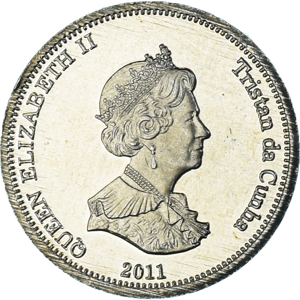Coin, NIGHTINGALE ISLAND, 5 Pence, 2011, 4th portrait; Nightingale Island
