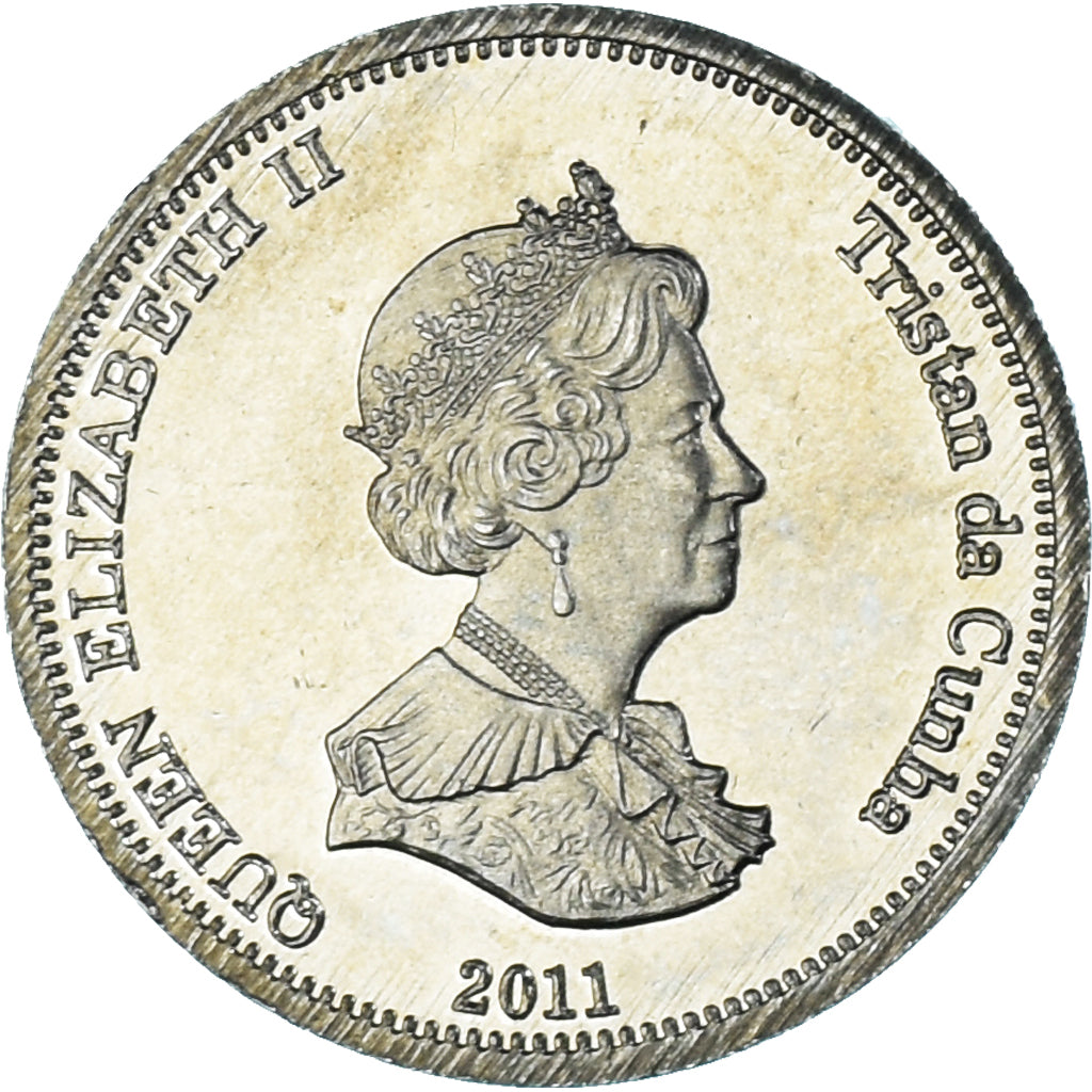 Coin, NIGHTINGALE ISLAND, 5 Pence, 2011, 4th portrait; Nightingale Island