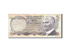 Banknote, Turkey, 5 Lira, 1968, 1968-01-08, KM:179, VF(20-25)