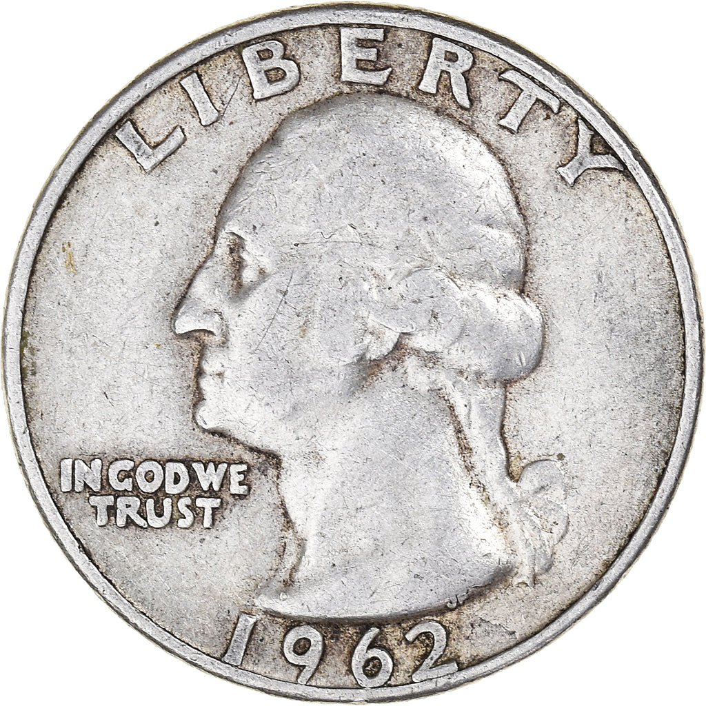Coin, United States, Washington Quarter, Quarter, 1962, U.S. Mint, Denver