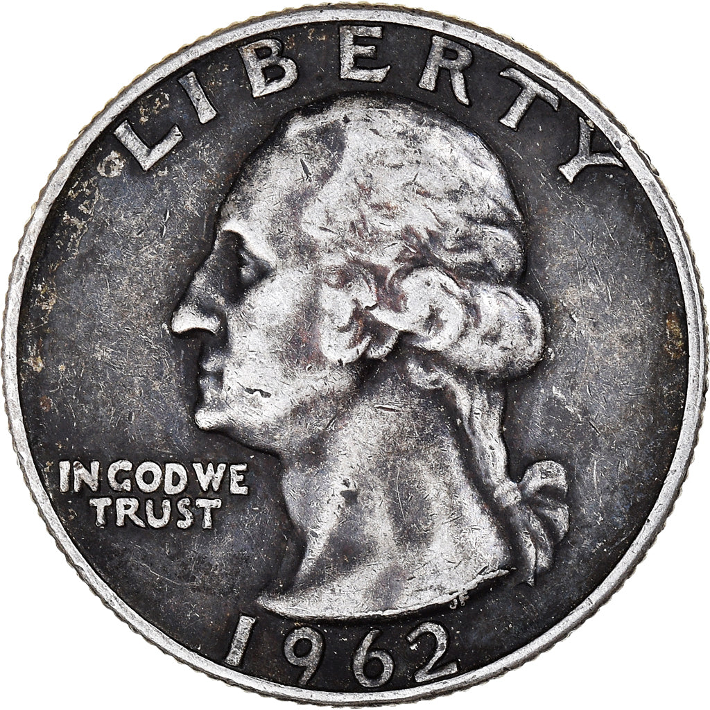 Moneda, Estados Unidos, Washington Quarter, Quarter, 1962, U.S. Mint, Denver