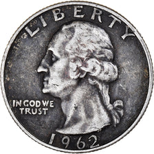 Moneda, Estados Unidos, Washington Quarter, Quarter, 1962, U.S. Mint, Denver