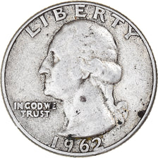 Coin, United States, Washington Quarter, Quarter, 1962, U.S. Mint, Philadelphia