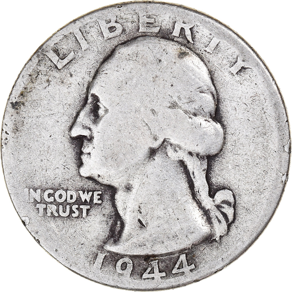 Coin, United States, Washington Quarter, Quarter, 1944, U.S. Mint, Philadelphia