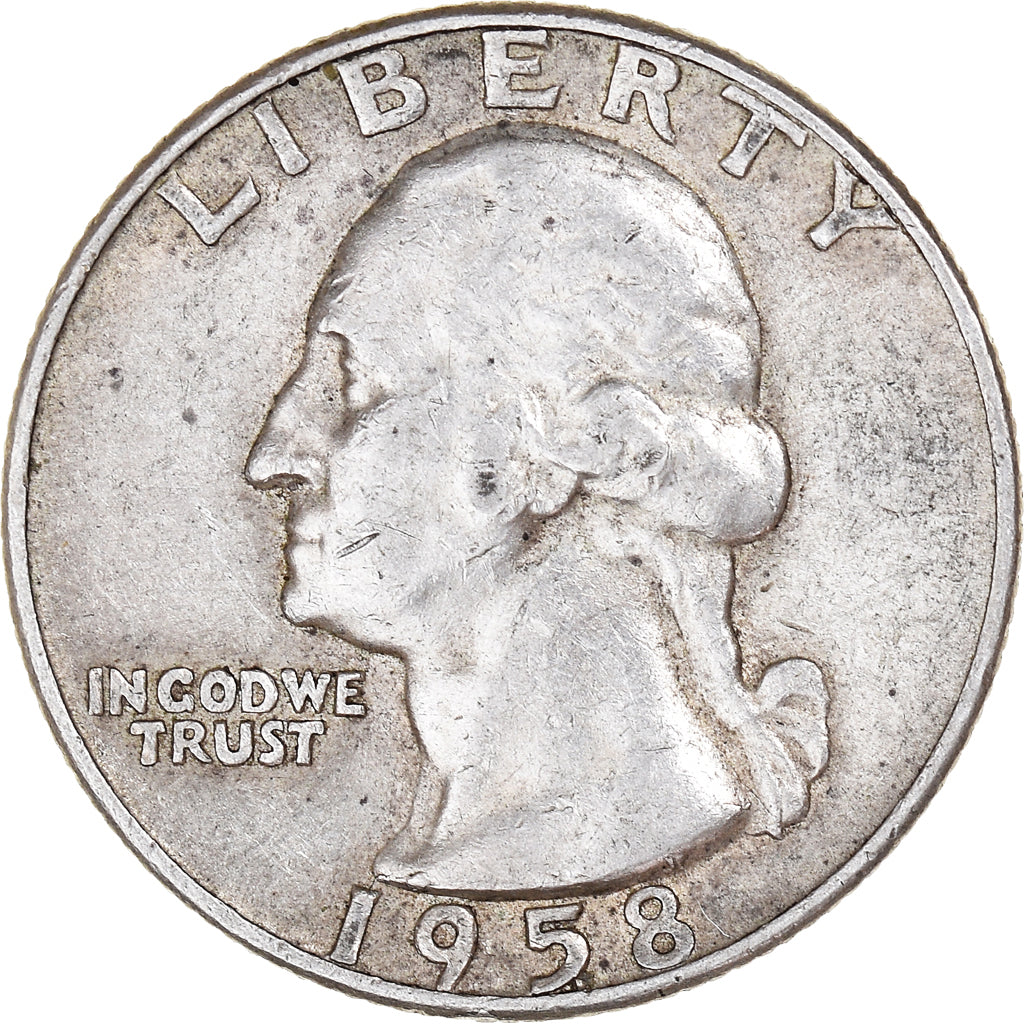 Coin, United States, Washington Quarter, Quarter, 1958, U.S. Mint, Denver