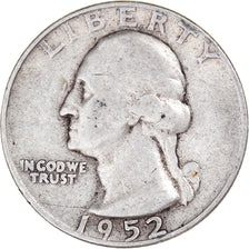 Coin, United States, Washington Quarter, Quarter, 1952, U.S. Mint, Philadelphia
