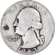Coin, United States, Washington Quarter, Quarter, 1943, U.S. Mint, Philadelphia