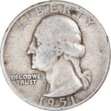 Coin, United States, Washington Quarter, Quarter, 1951, U.S. Mint, Denver