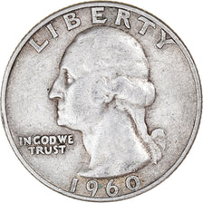 Coin, United States, Washington Quarter, Quarter, 1960, U.S. Mint, Denver