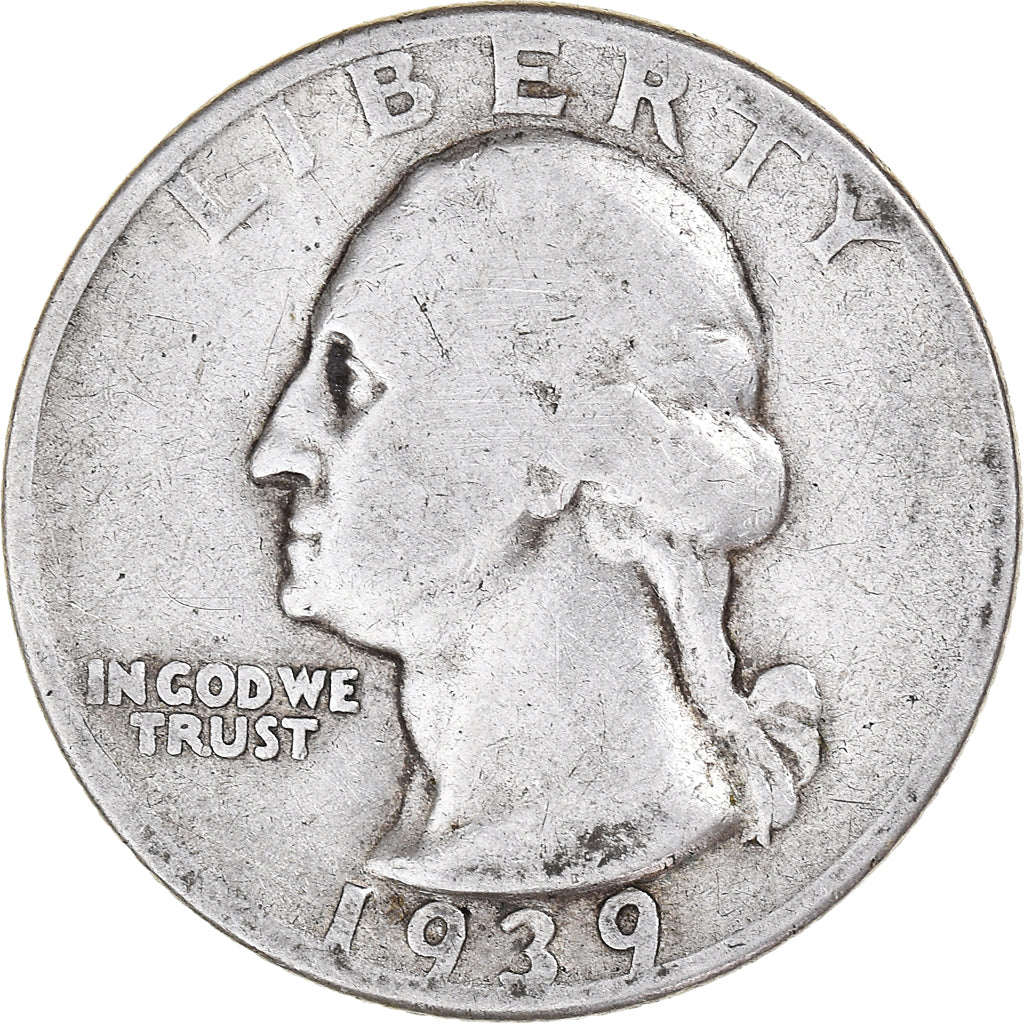 Munten, Verenigde Staten, Washington Quarter, Quarter, 1939, U.S. Mint