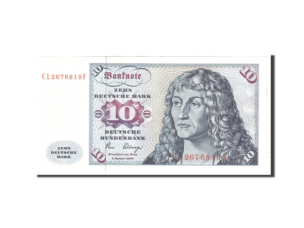 Banconote, GERMANIA - REPUBBLICA FEDERALE, 10 Deutsche Mark, 1980, KM:31d