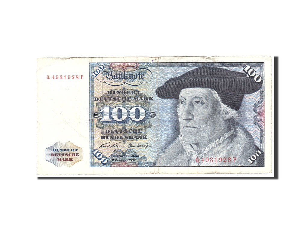 GERMANY - FEDERAL REPUBLIC, 100 Deutsche Mark, 1970, KM:34a, 1970-01-02, VF(2...