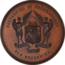 Canada, Medal, Masonic, New Brunswick, Centennial of Freemasonry, 1884, MS(63)