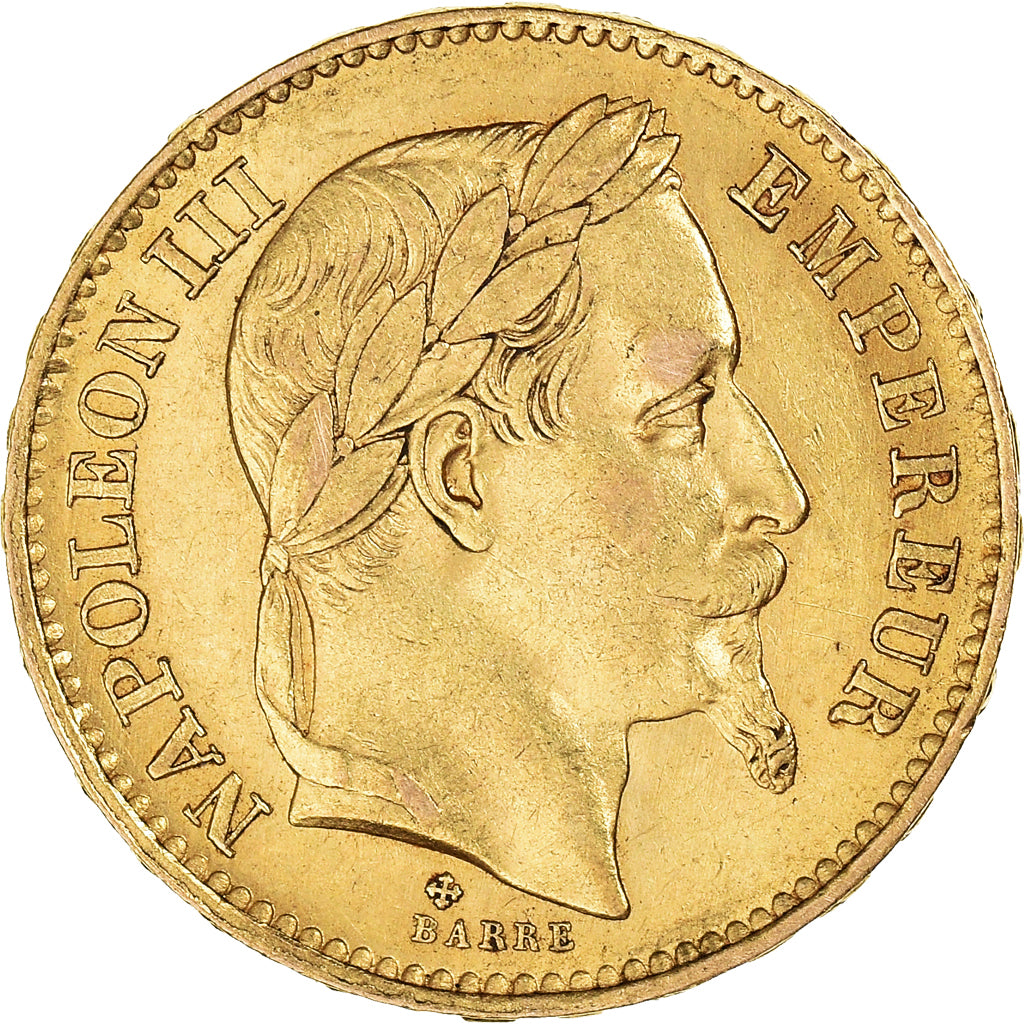 Münze, Frankreich, Napoleon III, Napoléon III, 20 Francs, 1867, Strasbourg