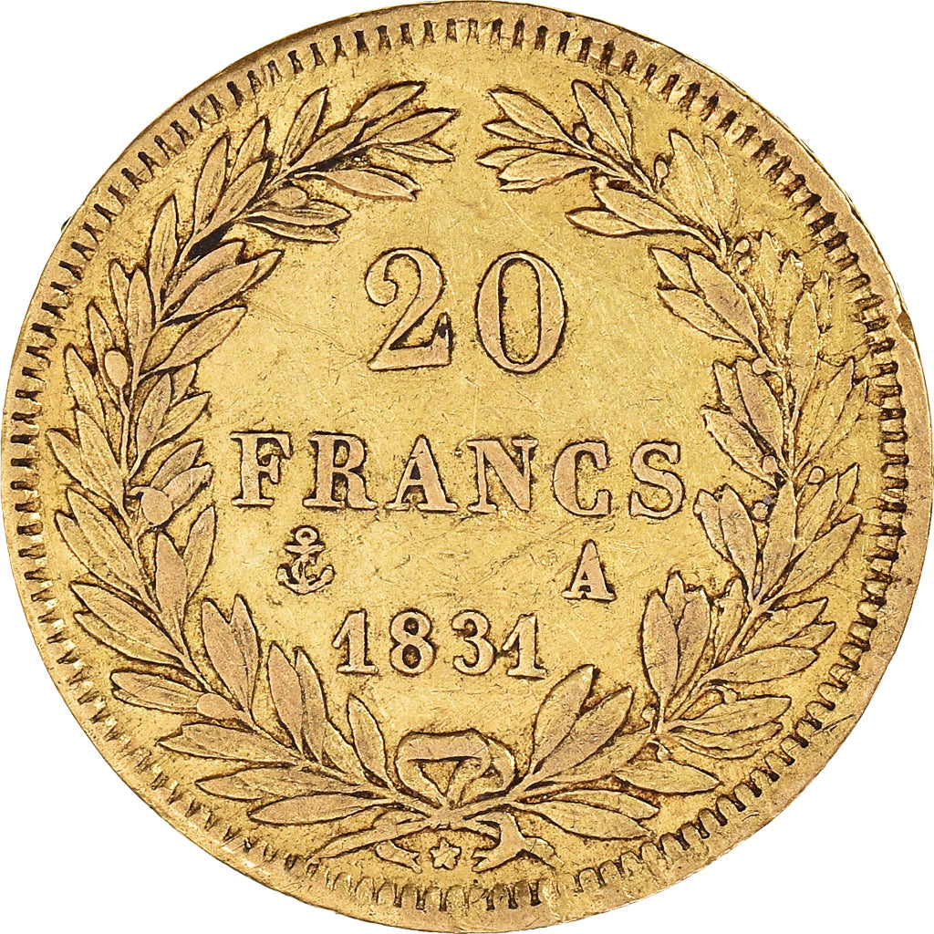 Monnaie, France, Louis-Philippe, 20 Francs, 1831, Paris, TTB, Or, Gadoury:1030a