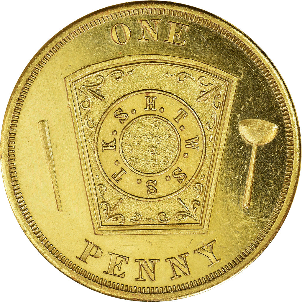 Canada, medaglia, Masonic, Hiram Chapter, Hamilton, 1820, SPL, Rame dorato