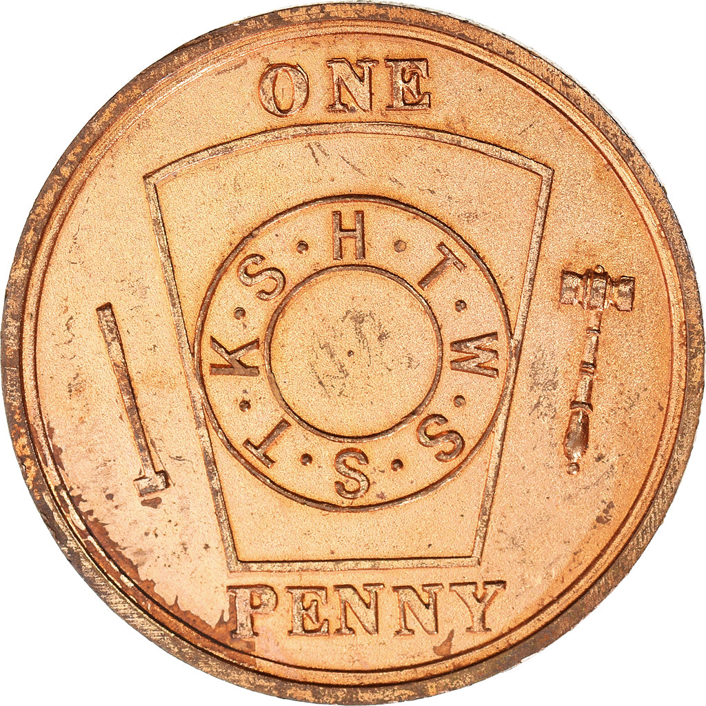 Canada, Token, Masonic, Montague, Akron R.A.C, 1920, Chapter Penny, AU(55-58)