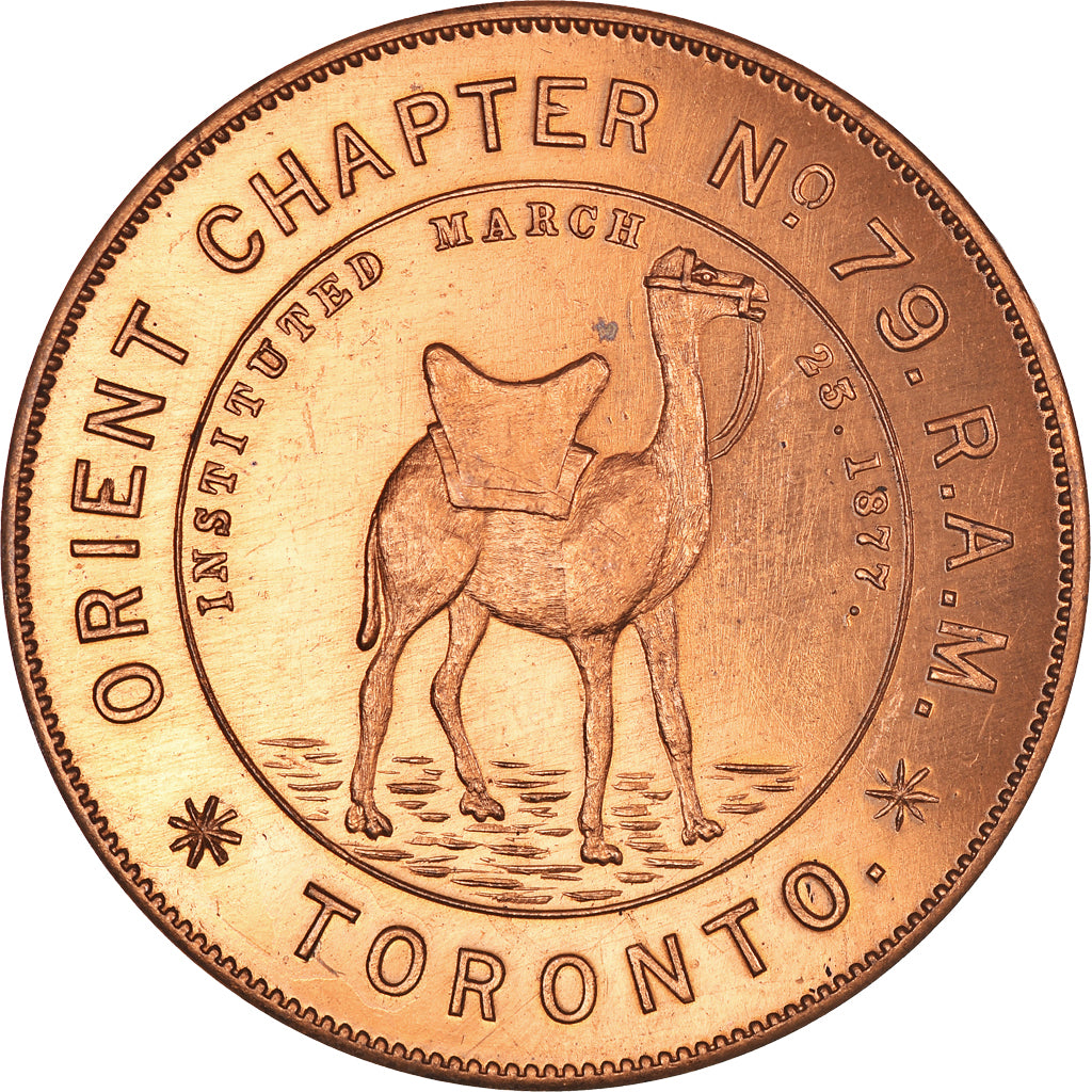 Canada, Token, Masoneria, Toronto, Orient Chapter, Chapter Penny, MS(63), Miedź
