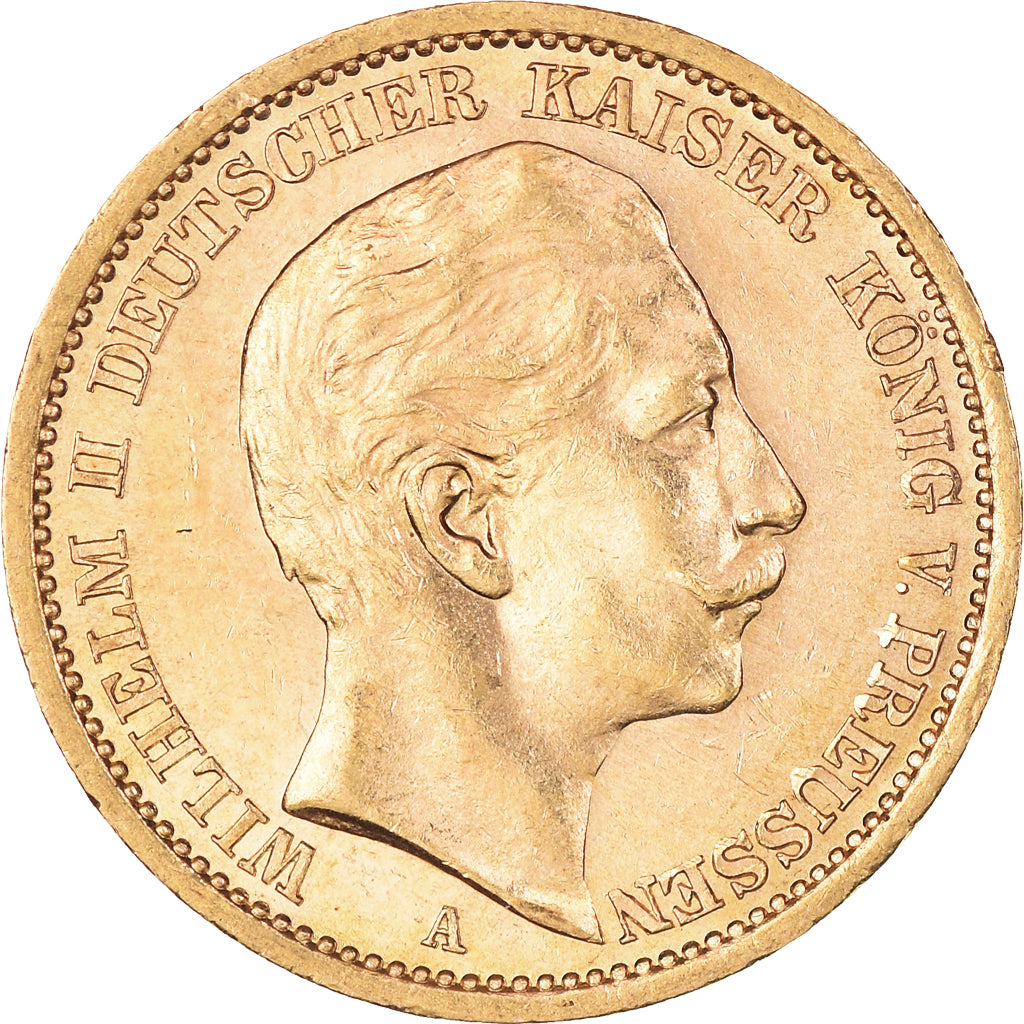Coin, German States, PRUSSIA, Wilhelm II, 20 Mark, 1906, Berlin, MS(60-62)