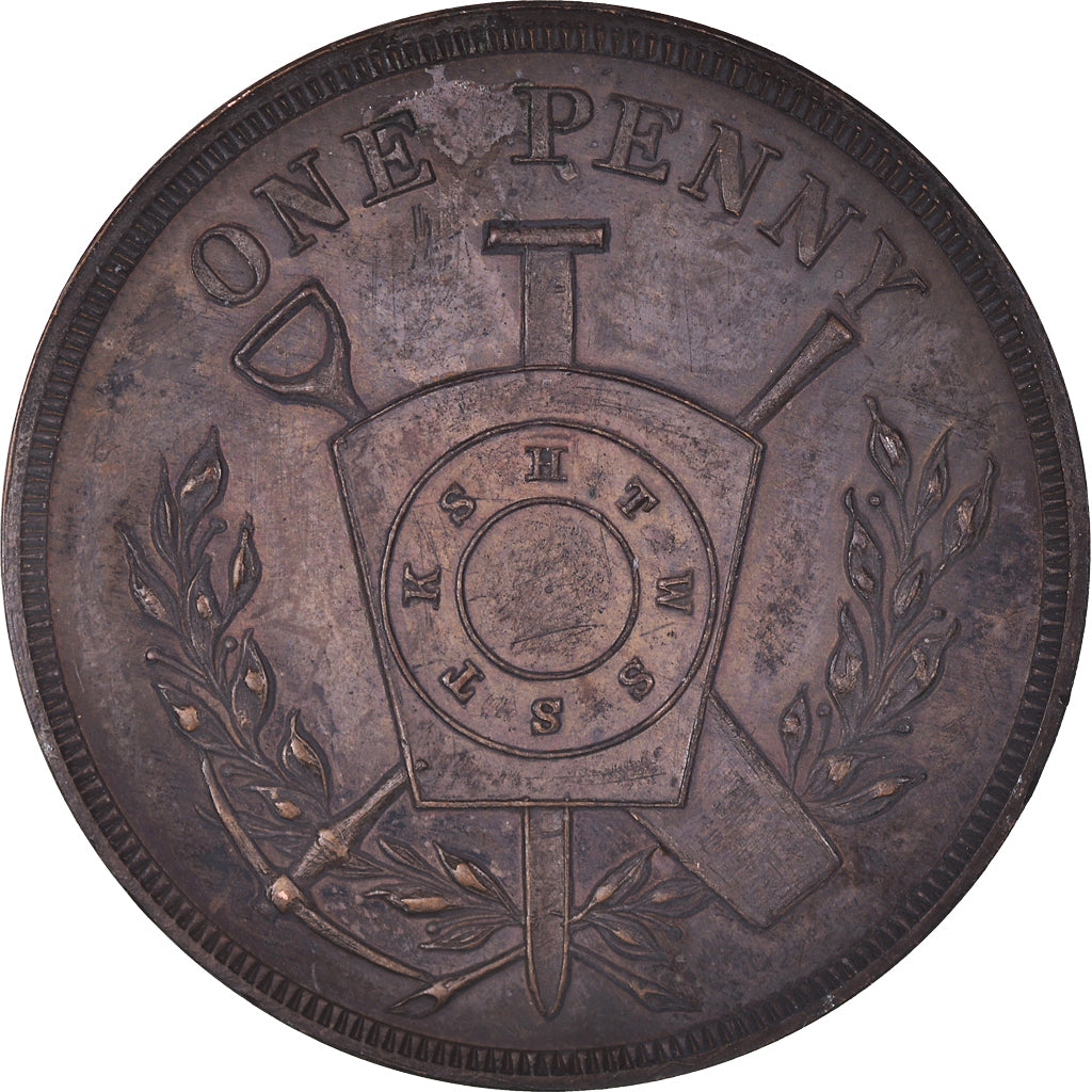 Canada, ficha, Masonic, Hamilton Chapter, 175, Chapter Penny, SPL, Rame