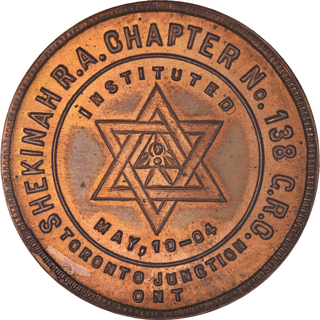 Canada, Token, Masonic, Toronto, Shekinah Chapter, Chapter Penny, MS(60-62)