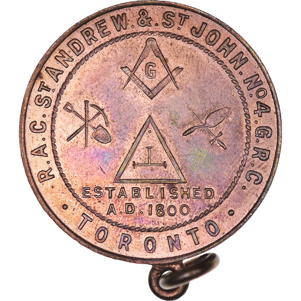 Canada, Token, Masonic, Toronto, St Andrew et St John, Chapter Penny, PR, Koper