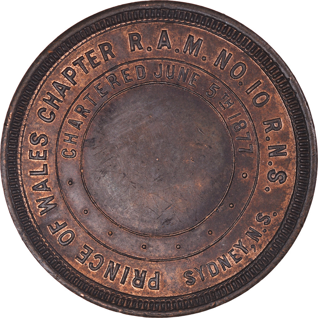 Canada, Jeton, Masonic, Sydney, Prince of Wales, Chapter Penny, SUP, Cuivre