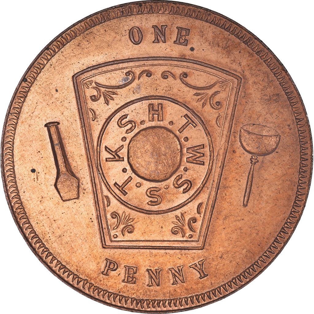 Canada, Token, Masoneria, St Patrick's Chapter, Chapter Penny, AU(55-58), Miedź