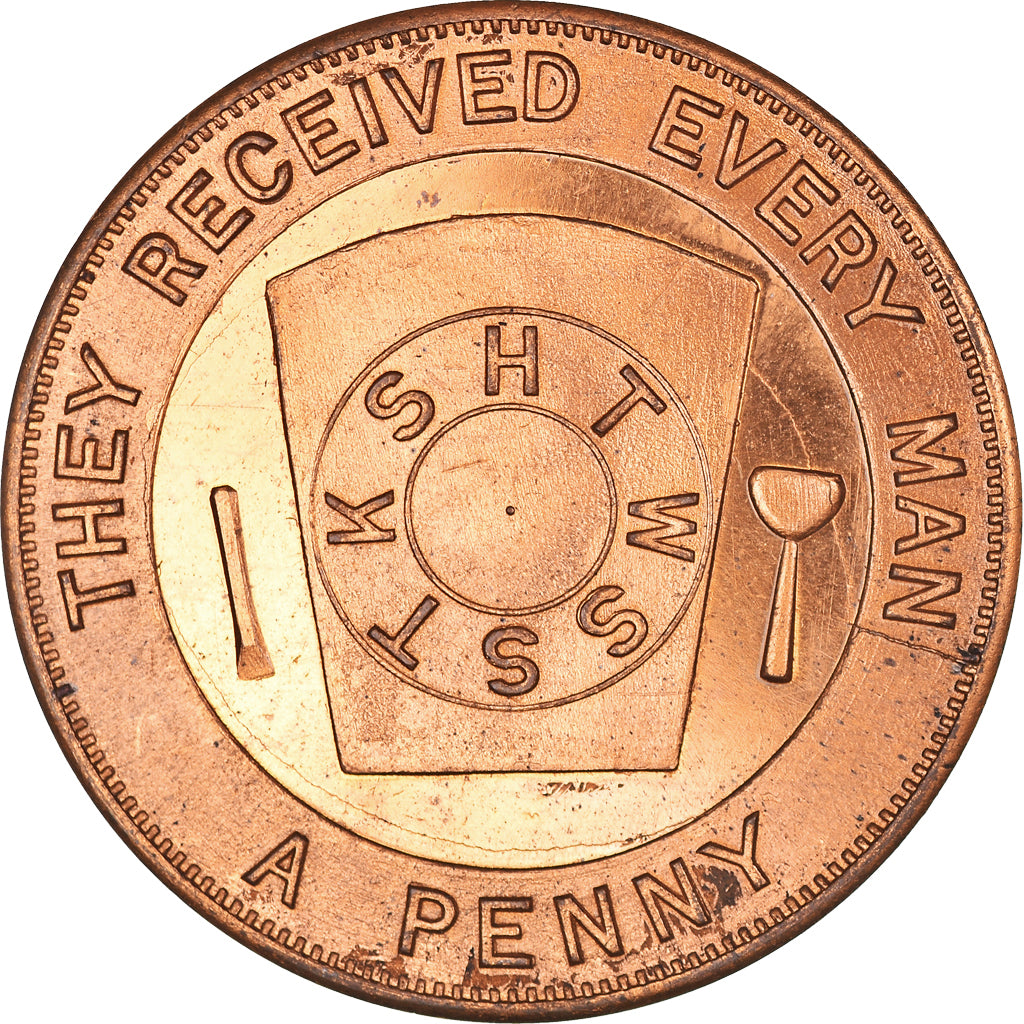 Canada, ficha, Masonic, Parkhill, Minnewawa, Chapter Penny, SPL, Rame