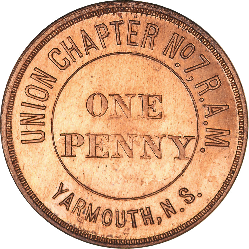 Canada, ficha, Masonic, Yarmouth, Union Chapter N°7, Chapter Penny, SPL, Ottone