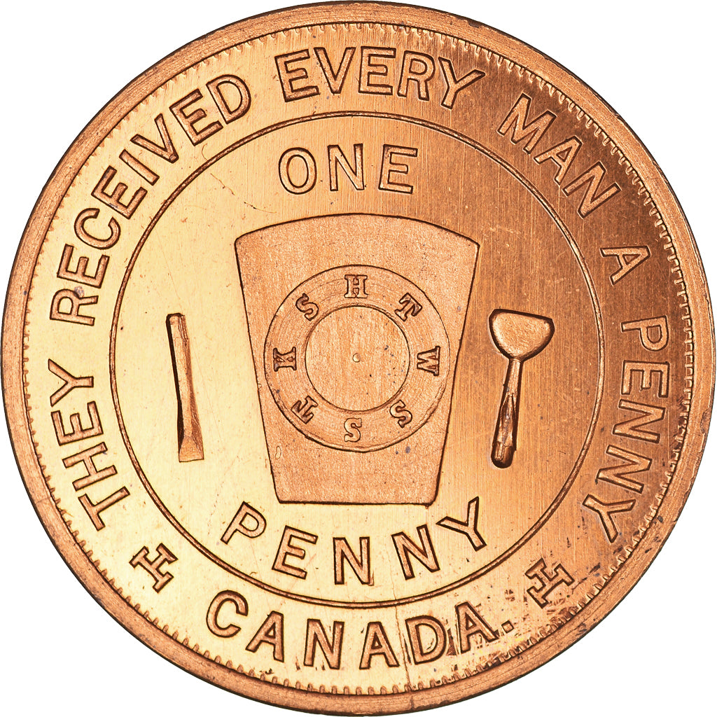 Canada, Token, Masonic, Petrolia, Bruce Royal Arch, Chapter Penny, MS(63)