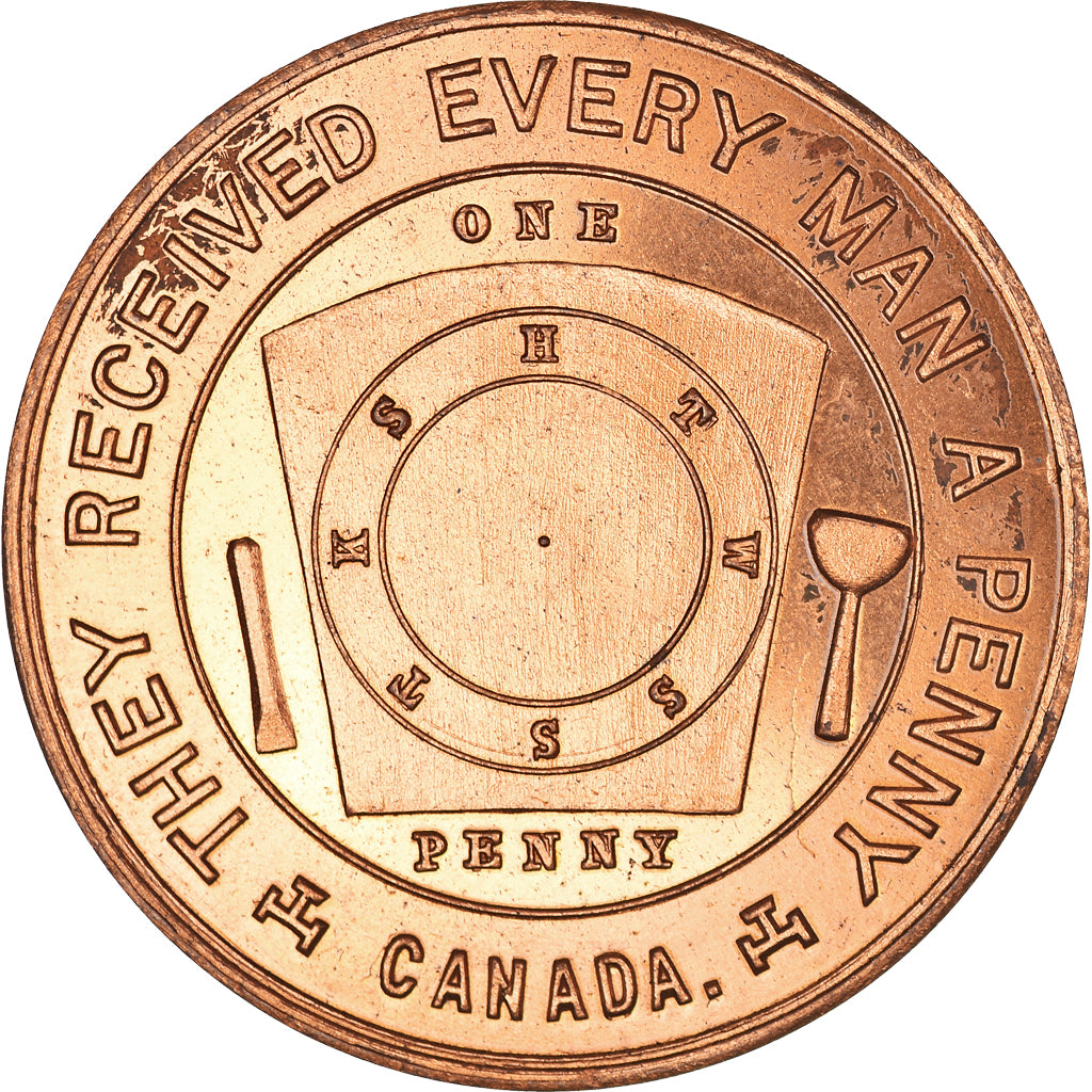 Canada, Token, Masonic, Owen Sound, Georgian Chapter, Chapter Penny, MS(63)