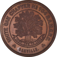 Canada, Token, Masonic, Oakville, White Oak, Chapter Penny, MS(64), Copper