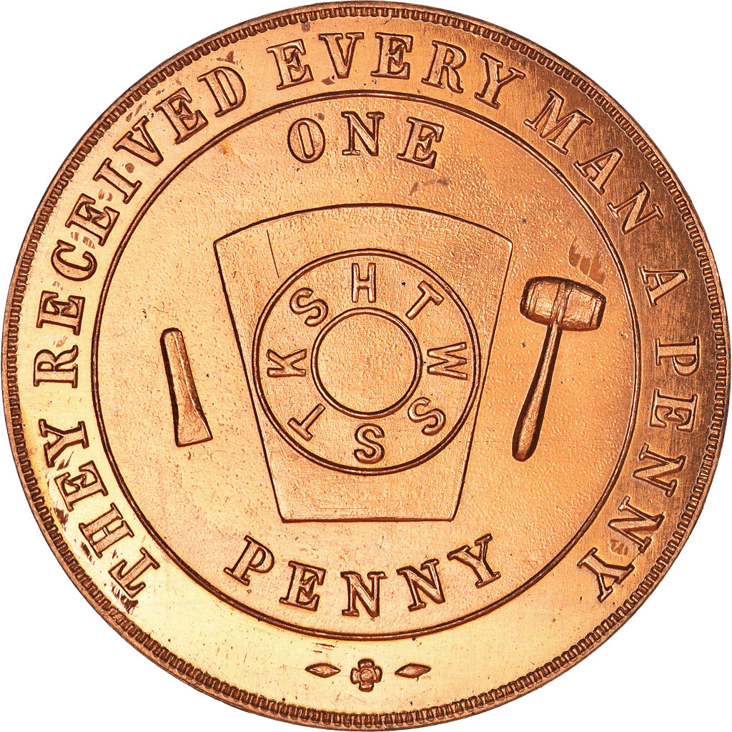 Canada, Jeton, Masonic, Oshawa, Pentalpha Chapter, Chapter Penny, SPL+, Cuivre