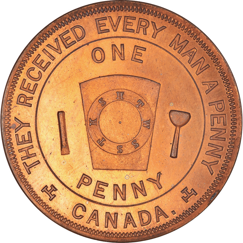 Canada, Jeton, Masonic, Lindsay, Midland, Chapter Penny, SUP, Cuivre