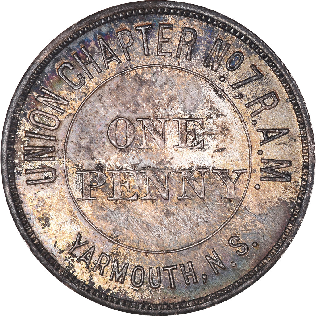 Canada, Token, Masonic, Yarmouth, Union Chapter N°7, Chapter Penny, AU(55-58)