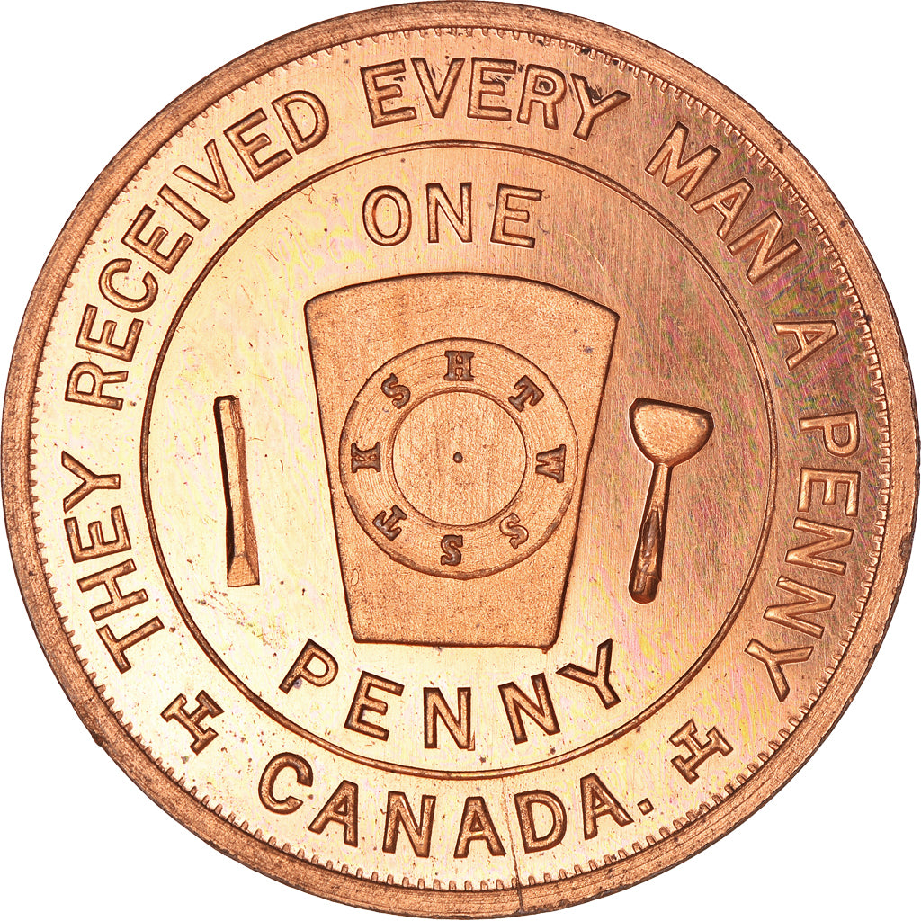 Canada, Token, Masonic, Renfrew, Bonnechere, Chapter Penny, MS(63), Copper