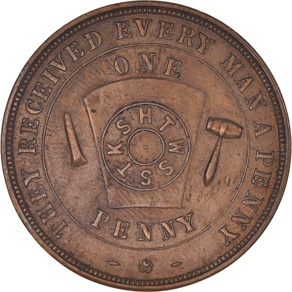 Canadá, zeton, Masonic, Moncton, Botsford, Chapter Penny, EBC, Cobre