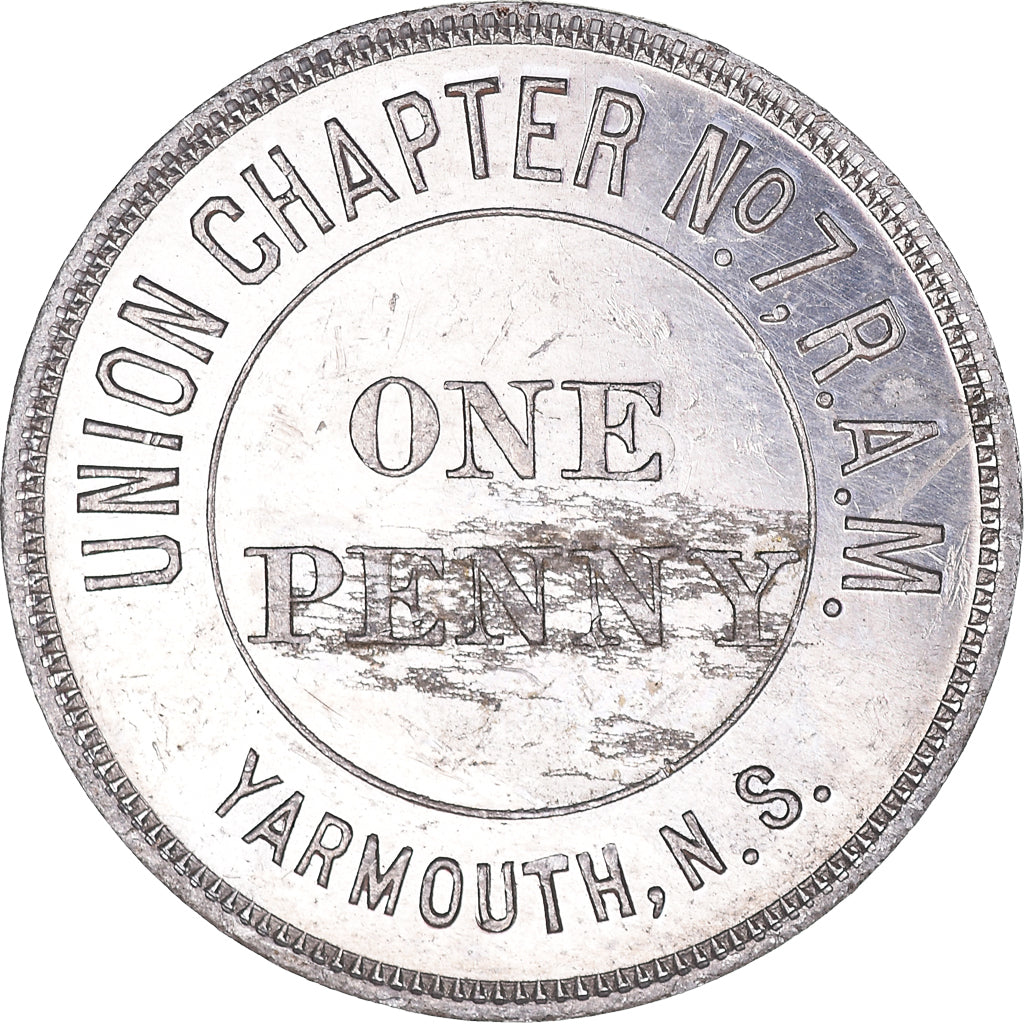 Canada, Token, Masonic, Yarmouth, Union Chapter N°7, Chapter Penny, AU(55-58)