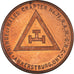 Canadá, Token, Maçonaria, Amherstburg, Chapter Penny, MS(63), Cobre