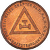 Canadá, zeton, Masonic, Amherstburg, Chapter Penny, SC, Cobre