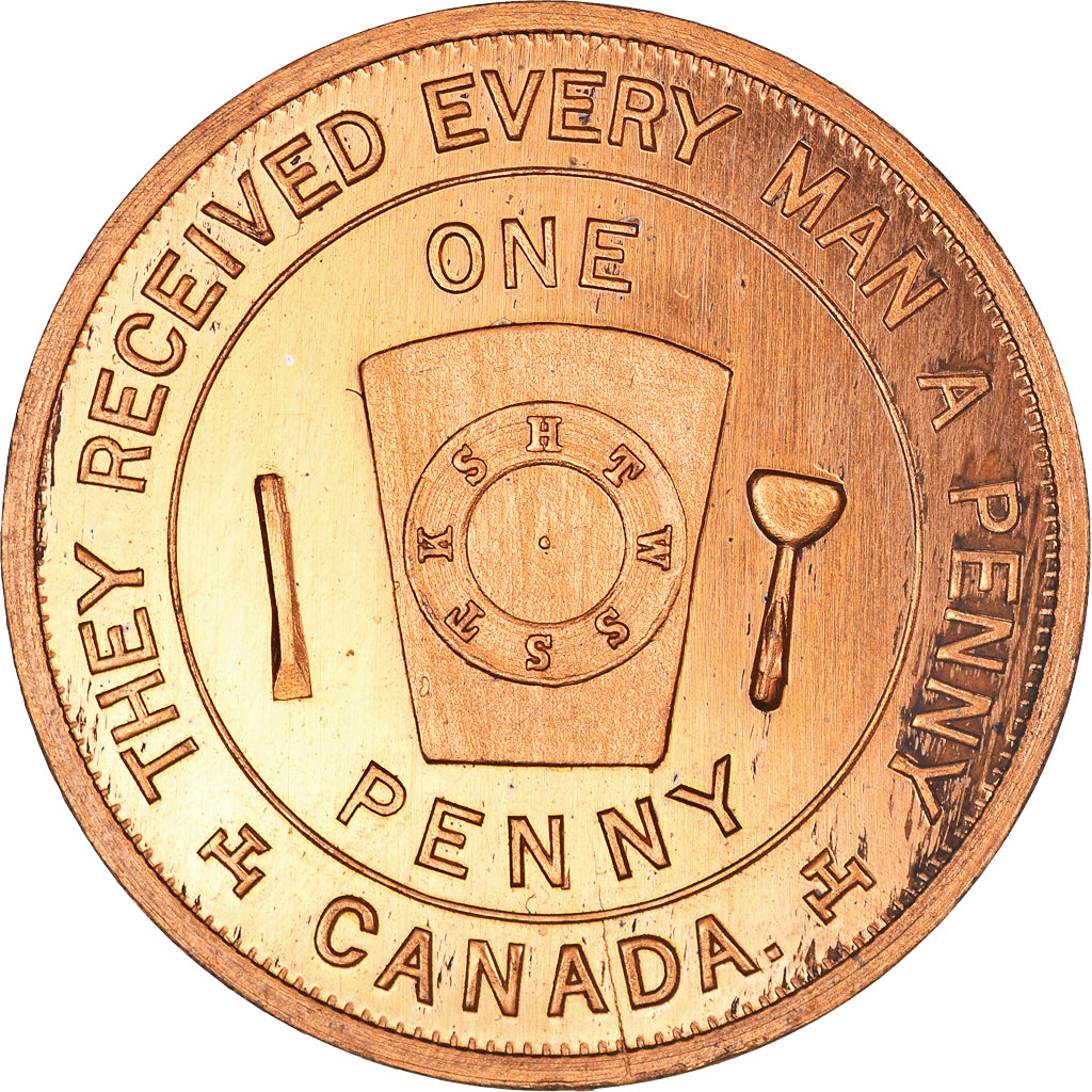 Canada, Token, Masonic, Port Hope, Victoria, Chapter Penny, MS(65-70), Copper