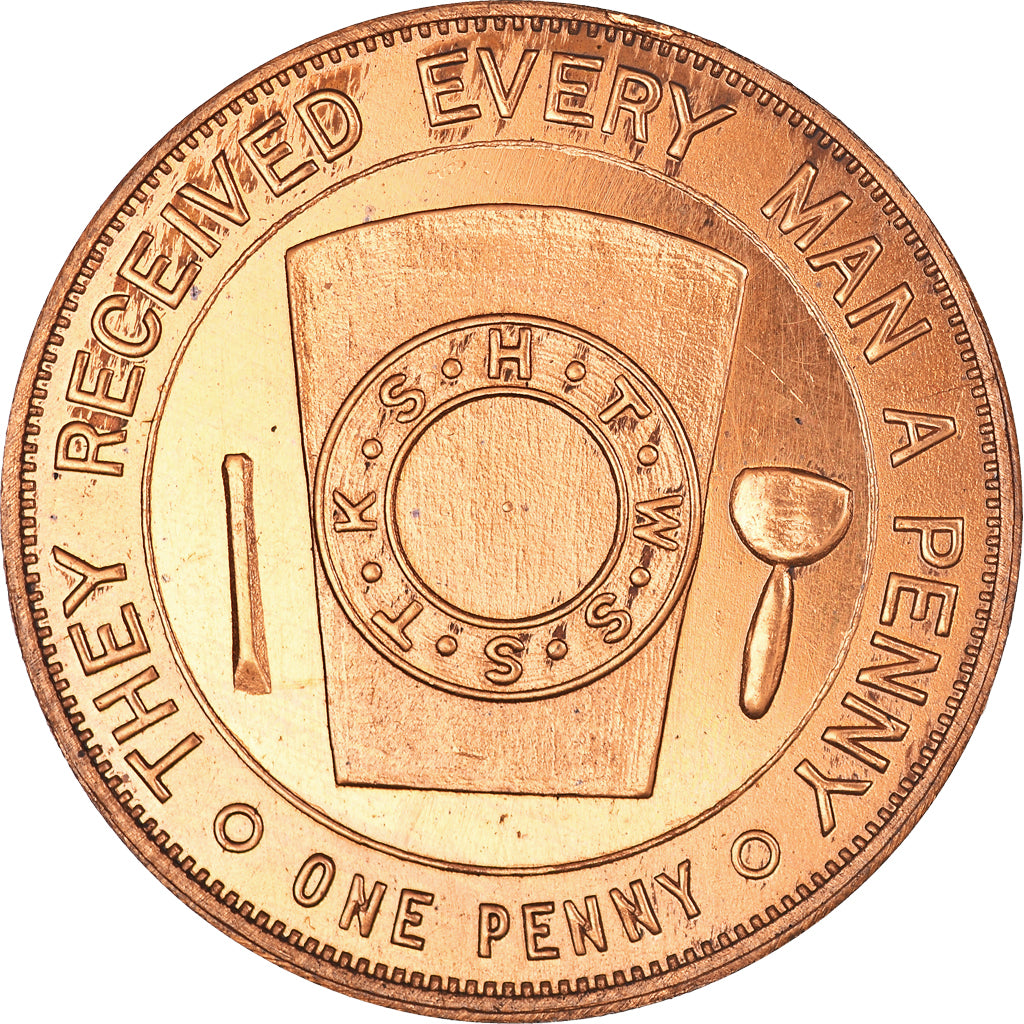 Canada, Token, Masoneria, Port Arthur, Shunia, Chapter Penny, MS(64), Miedź