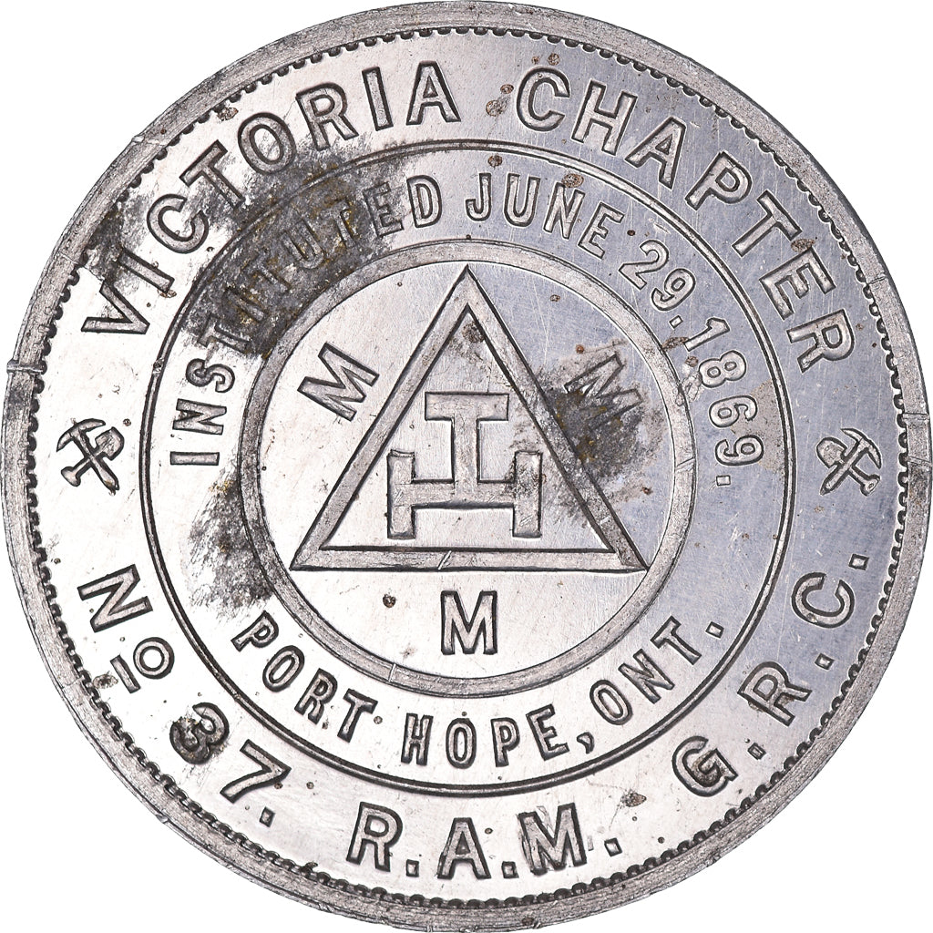 Canada, Token, Masonic, Port Hope, Victoria, Chapter Penny, MS(60-62), Aluminum