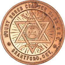 Kanada, betaalpenning, Masonic, Brantford, Mount Horeb, Chapter Penny, UNZ+