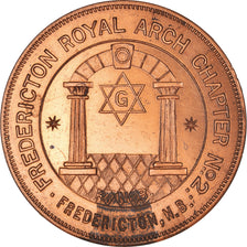 Canadá, zeton, Masonic, Fredericton Royal Arch, Chapter Penny, SC, Cobre