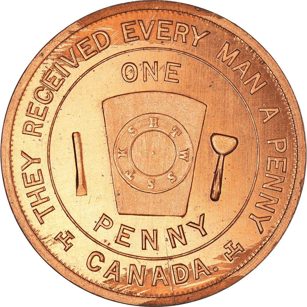 Canada, Token, Masonic, Brighton, Presqu'isle, Chapter Penny, MS(65-70), Copper