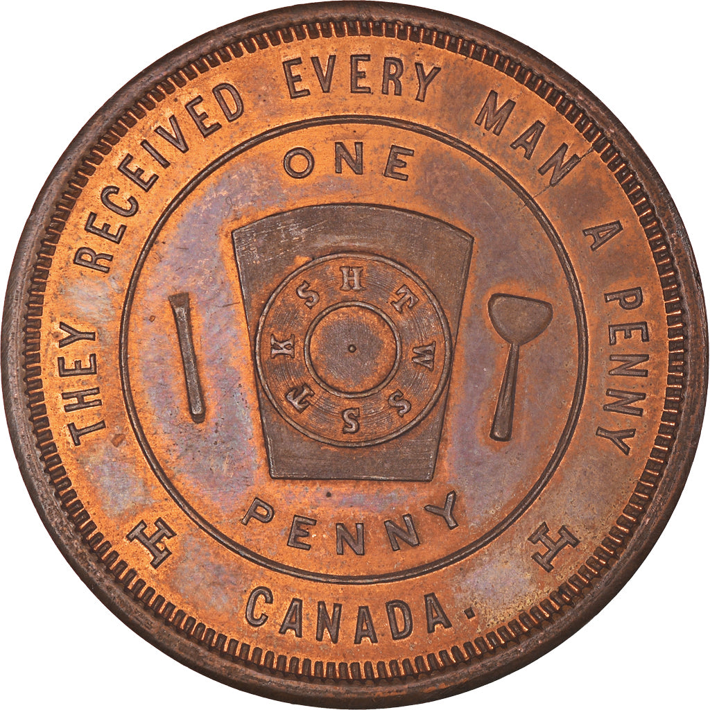 Canada, Token, Masonic, Brockville, Sussex, Chapter Penny, MS(60-62), Copper